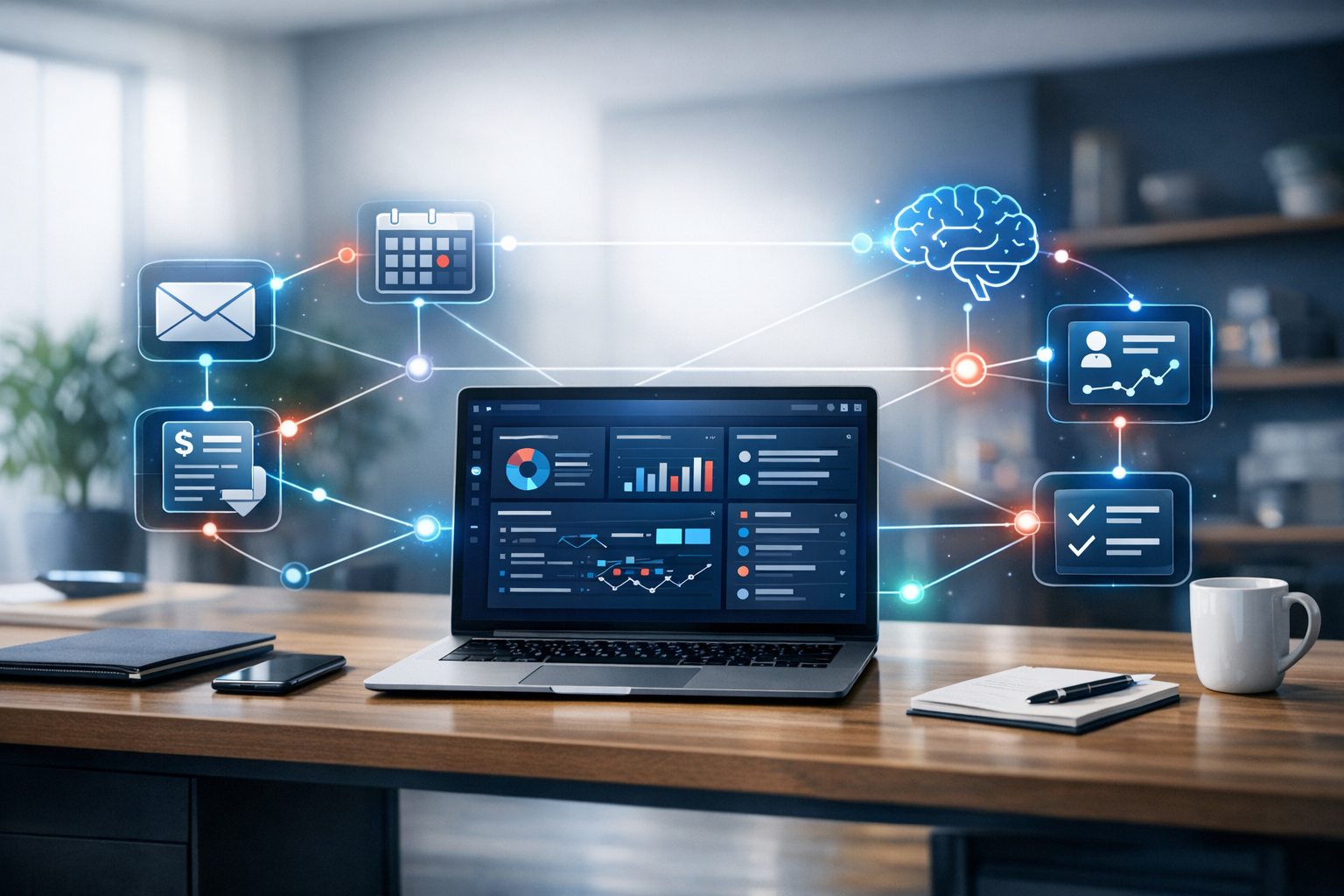 AI workflow automation scene